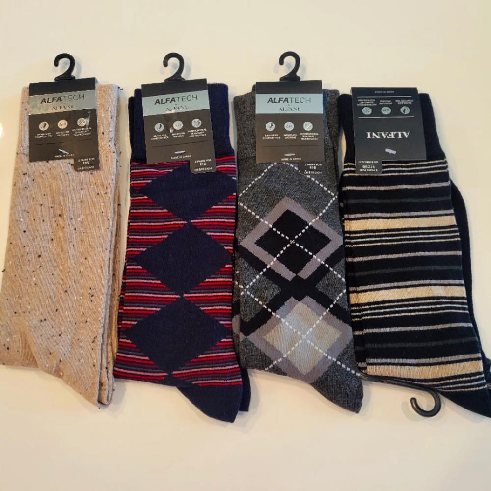 ALFA-TECH by ALFANI 4 - Pairs Dress Socks